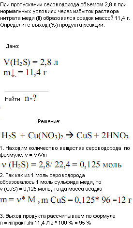 Объем который при н у займут