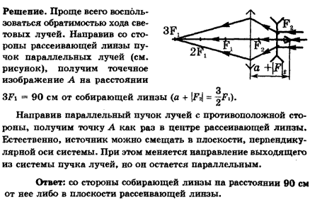 Точечный источник света находится на расстоянии