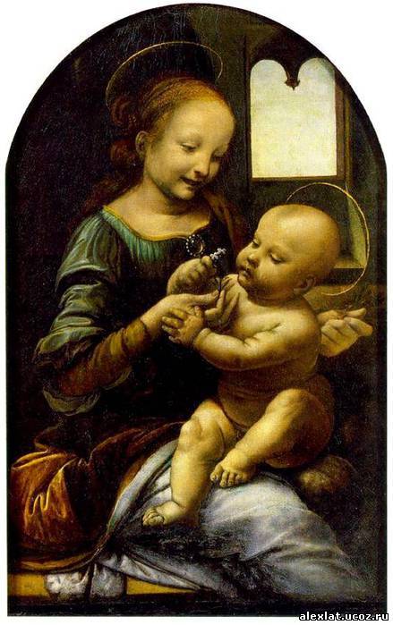 Творчество Леонардо да Винчи. "Мадонна с цветком"